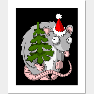 christmas rat Posters and Art